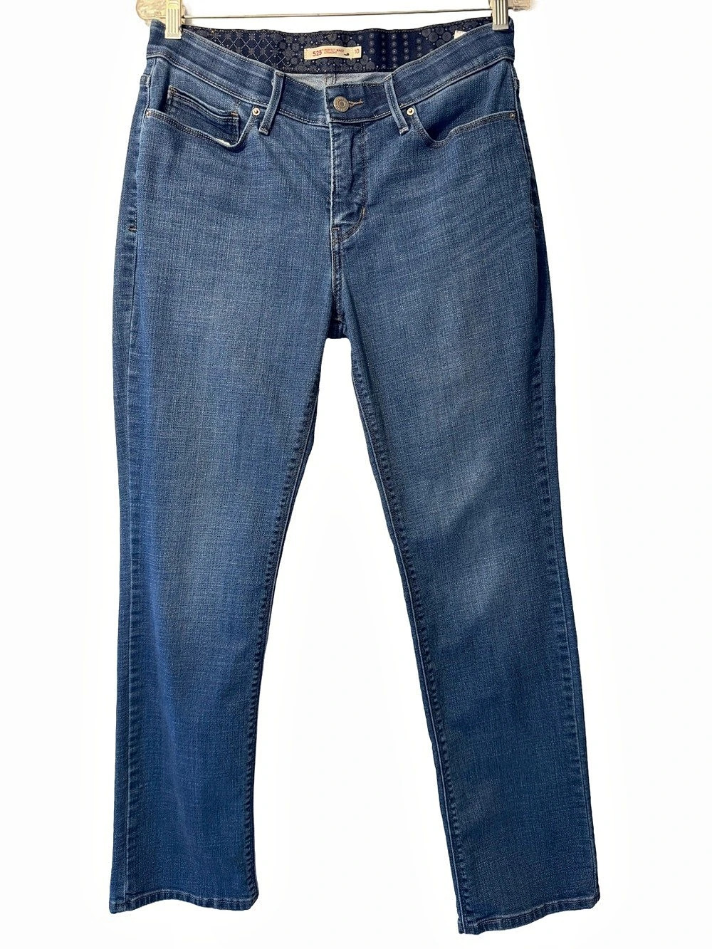 Levi's 525 Perfect Waist Straight Blue Straight Leg Jeans Waist 10